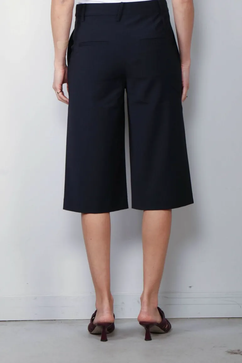 Tibi Short - Tropical Wool Short - Navy