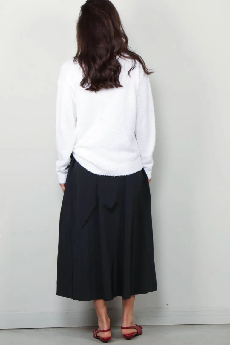 Tibi Trui - Serviette Crewneck Easy Pullover - Optic White