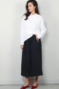 Tibi Trui - Serviette Crewneck Easy Pullover - Optic White