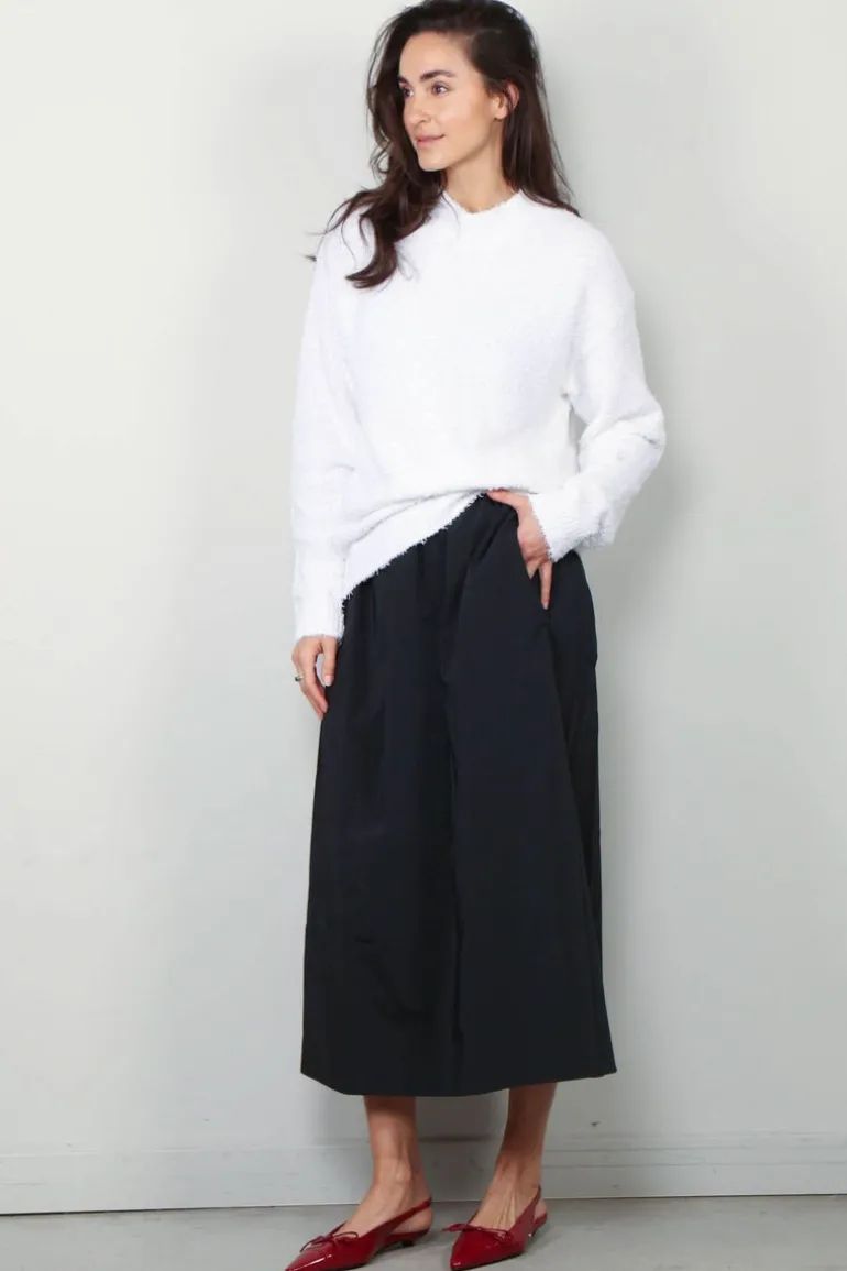 Tibi Trui - Serviette Crewneck Easy Pullover - Optic White