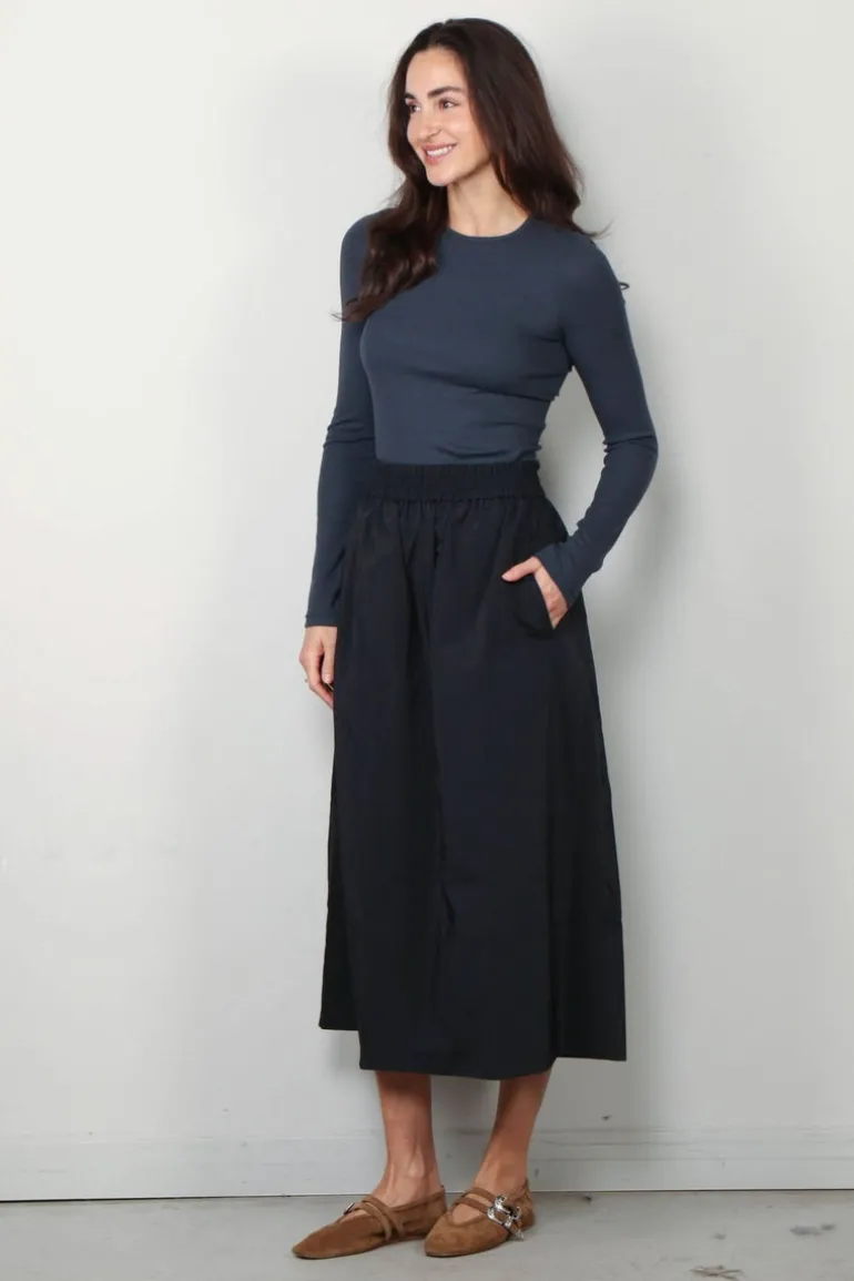 Tibi Trui - Circular Ribbed Crewneck Pullover T - Blue Fog