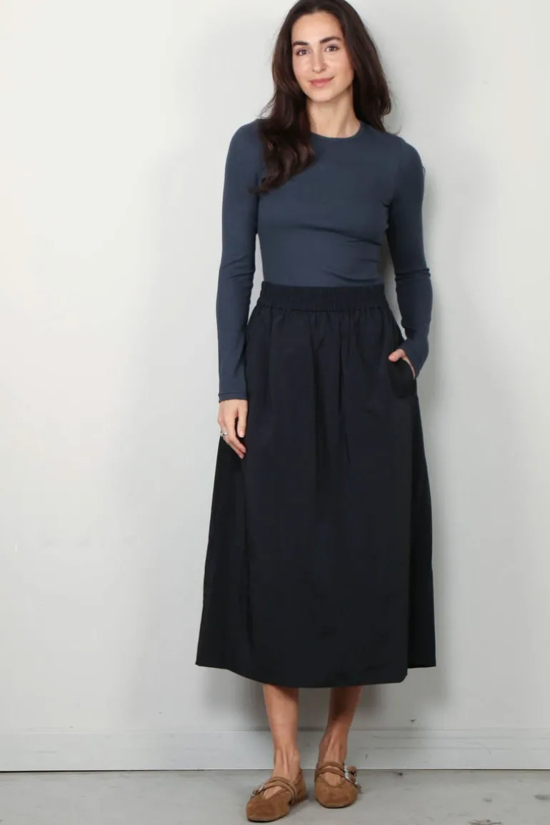 Tibi Trui - Circular Ribbed Crewneck Pullover T - Blue Fog