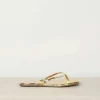TKEES Slippers - Square Toe Lily Mirror - Gold