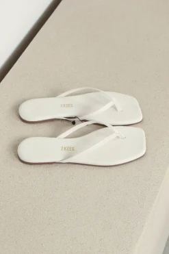 TKEES Slippers - Square Toe Lily - Cream