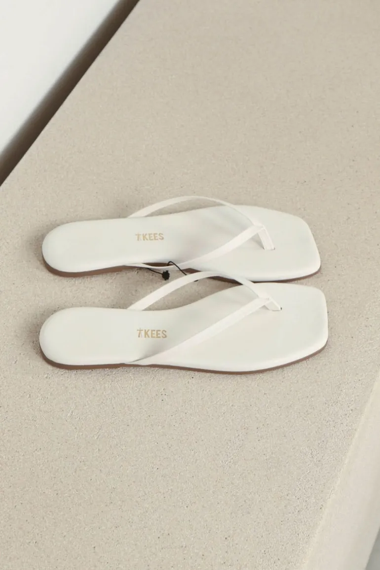 TKEES Slippers - Square Toe Lily - Cream