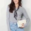 6397 Top - Skinny crew - Silver