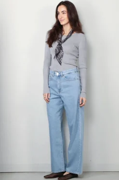 6397 Top - Skinny crew - Silver