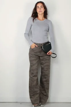 6397 Top - Skinny crew - Silver