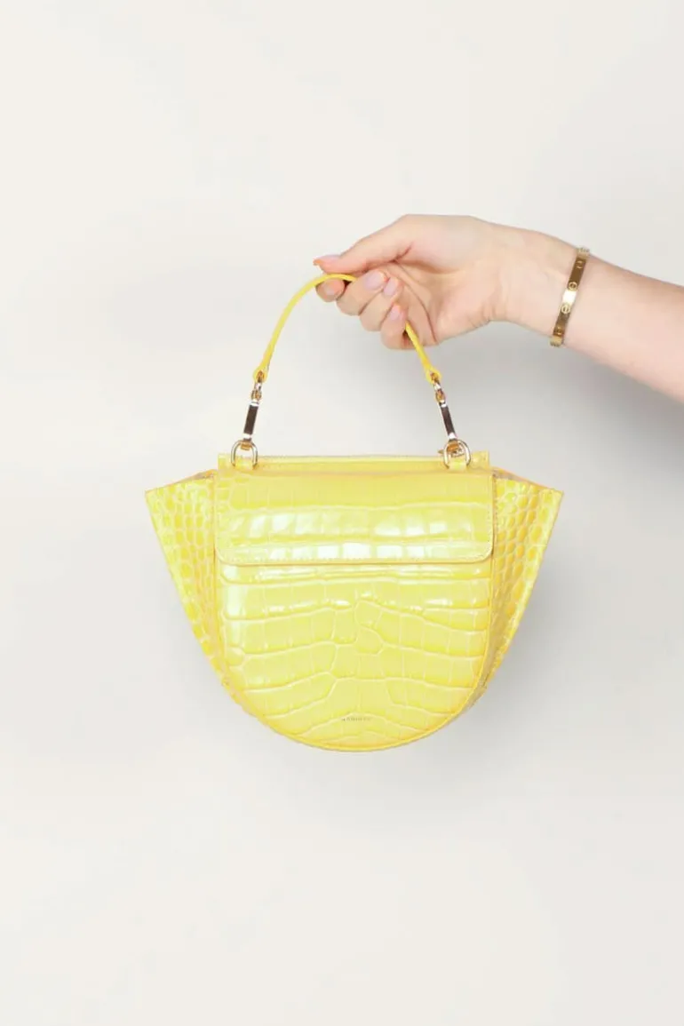 Wandler Tas - Hortensia mini - Yellow croco