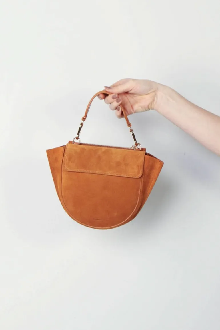 Wandler Tas - Hortensia Mini - Cognac Suede