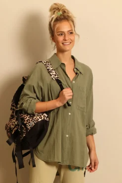 Xirena Blouse - Sydney - Green army