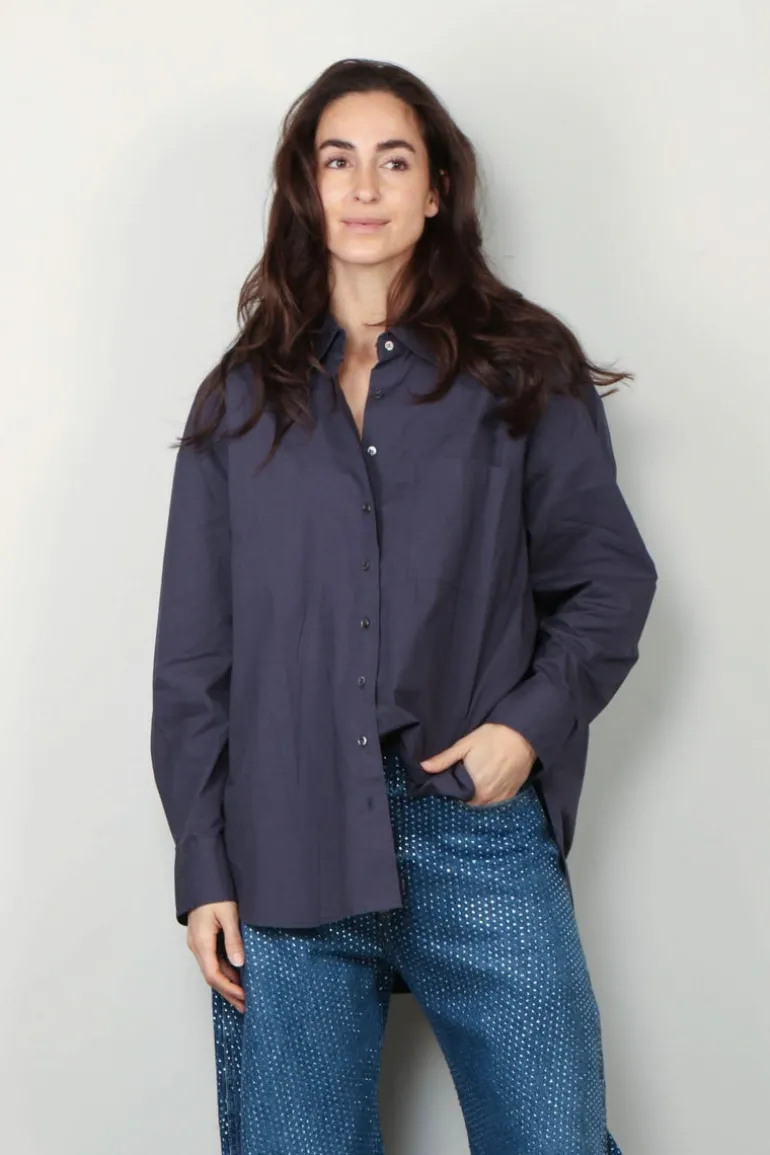 Xirena Blouse - Sydney - Cinder Blue